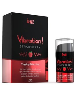 Intt - Powerful Intimate Stimulant Liquid Vibrating Gel Strawberry 15Ml