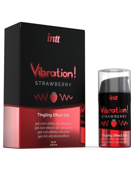 Intt - Powerful Intimate Stimulant Liquid Vibrating Gel Strawberry 15Ml