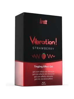Intt - Powerful Intimate Stimulant Liquid Vibrating Gel Strawberry 15Ml