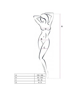 Passion Woman Bs046 Bodystocking Black One Size