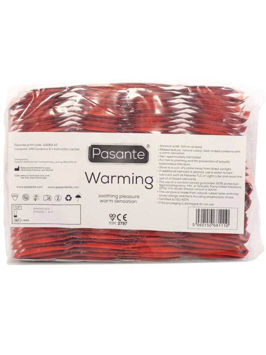 Pasante - Condoms Warming Effect Bag 144 Units