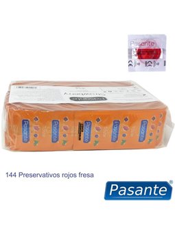 Pasante - Condoms Flavor Strawberry Bag 144 Units