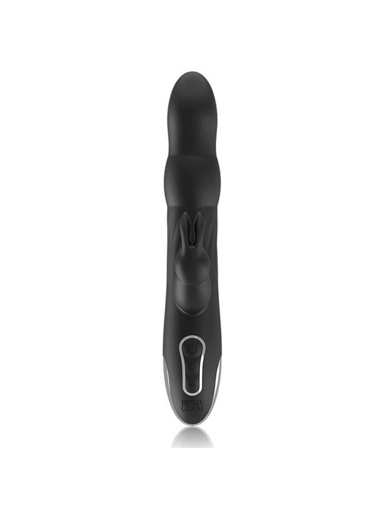 Brilly Glam Moebius - Vibratore Rabbit in Silicone con Testa Rotante - Nero
