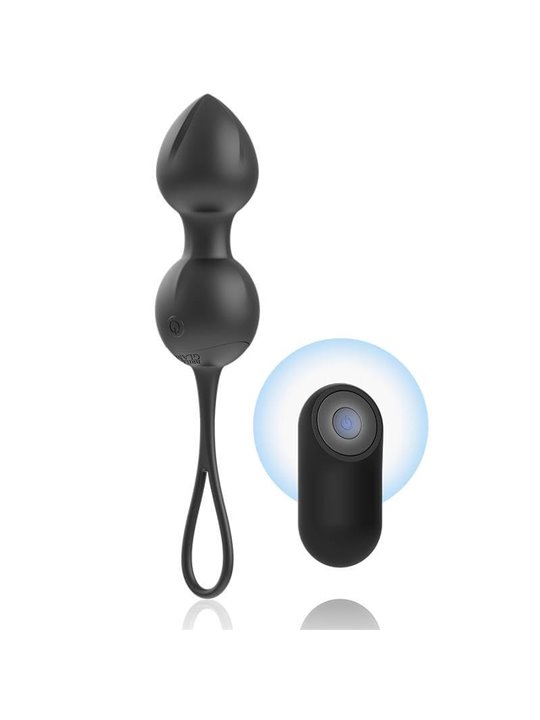 Brilly Glam Vibrating Kegel Training - Palline Vaginali Vibranti con Telecomando - Nero