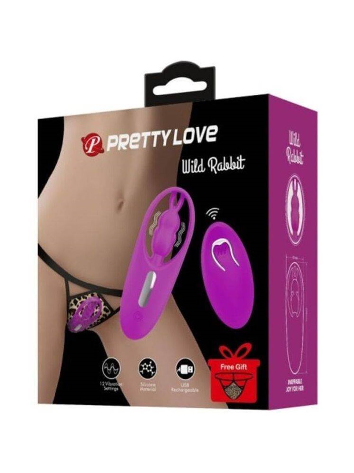 Pretty Love - Wild Rabbit Stimulator for Panties with Remote Control Lilac