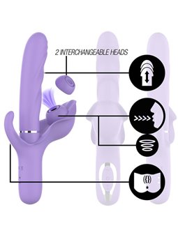 Intense - Billie Multifunction Rechargeable Vibrator Suction & Pulsing Purple