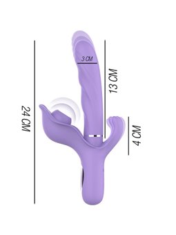Intense - Billie Multifunction Rechargeable Vibrator Suction & Pulsing Purple