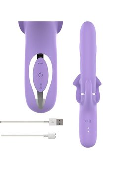 Intense - Billie Multifunction Rechargeable Vibrator Suction & Pulsing Purple