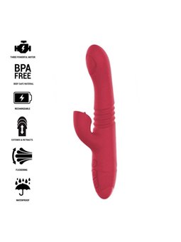Intense - Dua Multifunction Rechargeable Vibrator Up & Down With Red Tongue