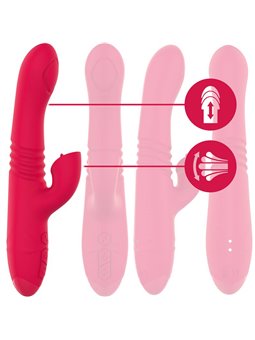 Intense - Dua Multifunction Rechargeable Vibrator Up & Down With Red Tongue