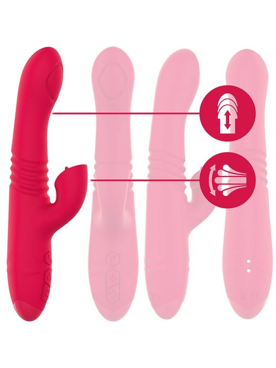 Intense - Dua Multifunction Rechargeable Vibrator Up & Down With Red Tongue