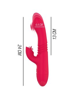 Intense - Dua Multifunction Rechargeable Vibrator Up & Down With Red Tongue
