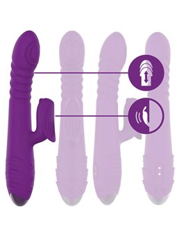 Intense - Iggy Multifunction Rechargeable Vibrator Up & Down With Clitoral Stimulator Purple