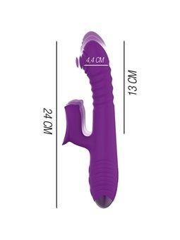 Intense - Iggy Multifunction Rechargeable Vibrator Up & Down With Clitoral Stimulator Purple