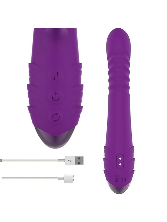 Intense - Iggy Multifunction Rechargeable Vibrator Up & Down With Clitoral Stimulator Purple