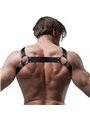 Fetish Submissive Attitude - Adjustable Neoprene Cross-Over Chest Bulldog Harness With Zippers For Men