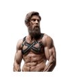Fetish Submissive Attitude - Adjustable Neoprene Cross-Over Chest Bulldog Harness With Zippers For Men