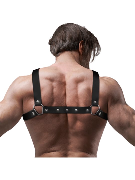 Fetish Submissive Attitude - Men'S Adjustable Eco-Leather Cross Chest Bulldog Harness