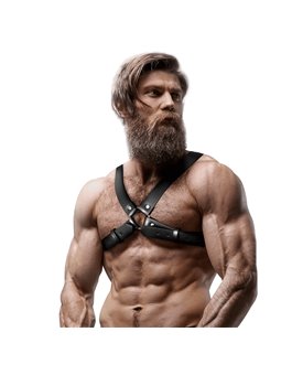 Fetish Submissive Attitude - Men'S Adjustable Eco-Leather Cross Chest Bulldog Harness