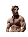 Fetish Submissive Attitude - Eco-Leather Chest Harness with Double Support and Studs for Men