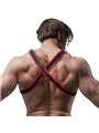 Fetish Submissive Attitude - Men'S Eco-Leather Chest Bulldog Harness Black/Red