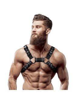 Fetish Submissive Attitude - Men'S Adjustable Eco-Leather Chest Bulldog Harness
