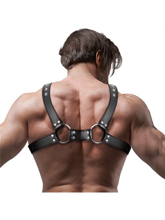 Fetish Submissive Attitude - Men'S Adjustable Eco-Leather Chest Bulldog Harness