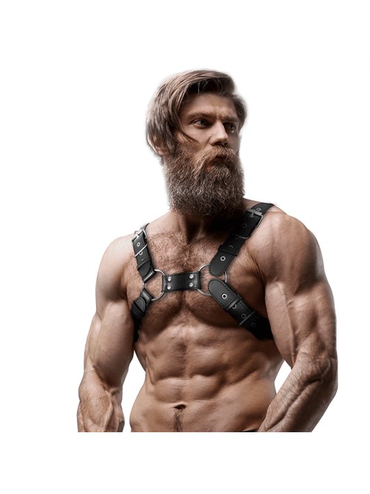 Fetish Submissive Attitude - Men'S Adjustable Eco-Leather Chest Bulldog Harness