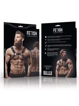 Fetish Submissive Attitude - Men'S Adjustable Eco-Leather Chest Bulldog Harness