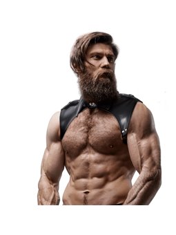 Fetish Submissive Attitude - Men'S Brigade Adjustable Eco-Leather Neck Harness