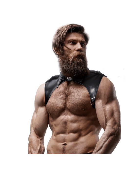 Fetish Submissive Attitude - Men'S Brigade Adjustable Eco-Leather Neck Harness