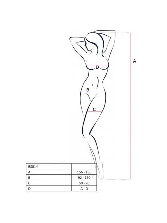 Passion - Woman Bs014 Red Bodystocking One Size