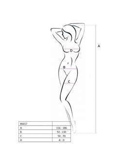 Passion - Woman Bs017 Bodystocking Black One Size