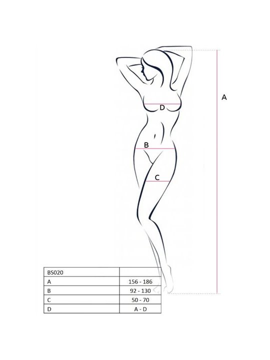 Passion Woman Bs020 White Bodystocking One Size