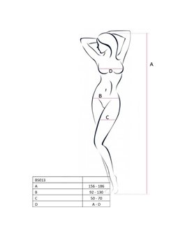 Passion Woman Bs013 White Bodystocking One Size