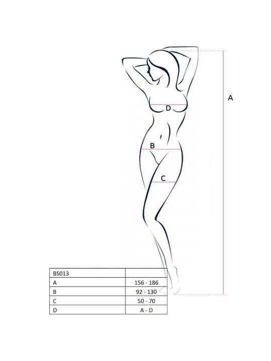 Passion Woman Bs013 White Bodystocking One Size