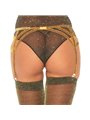 Leg Avenue - Reggicalze Elastico in Lurex Luccicante Taglia Unica Oro