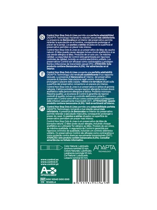 Control - Nonstop Dots and Lines Condoms 12 Units