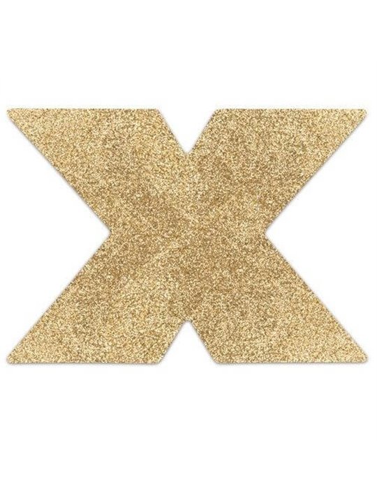 Bijoux - Indiscrets Flash Cross Gold Nipple Covers