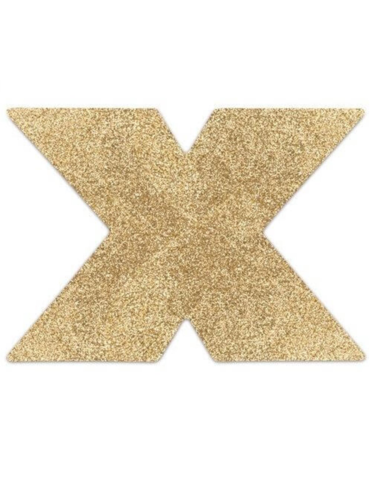 Bijoux Indiscrets Flash - Copricapezzoli a X Glitterati - Oro