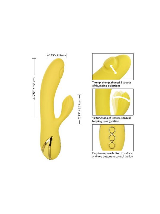 CalExotics San Diego Seduction - Vibratore Rabbit con Stimolatore Rotante