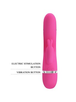 Pretty Love Ingram - Vibratore Rabbit Fucsia con Stimolazione Elettrica