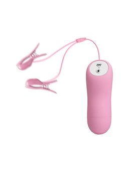 Baile Romantic Wave - Pinze Rosa Vibranti per Capezzoli con Elettrostimolazione