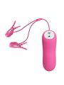 Baile Romantic Wave - Pinze Fucsia Vibranti per Capezzoli con Elettrostimolazione