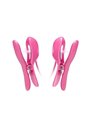 Baile Romantic Wave - Pinze Fucsia Vibranti per Capezzoli con Elettrostimolazione