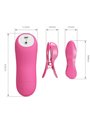 Baile Romantic Wave - Pinze Fucsia Vibranti per Capezzoli con Elettrostimolazione