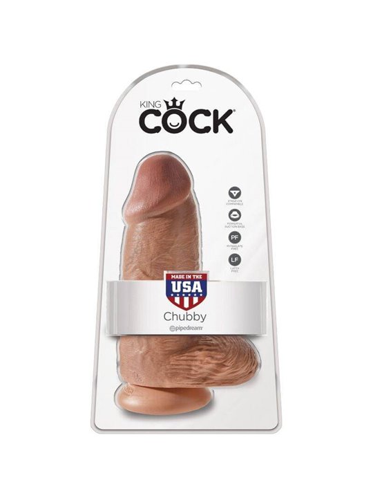 King Cock - Chubby Realistic Penis 23 CM Caramel