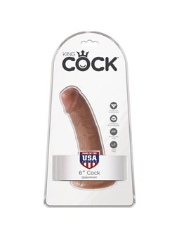 King Cock - Fallo con Ventosa Dildo Realistico Vaginale 6 Tan