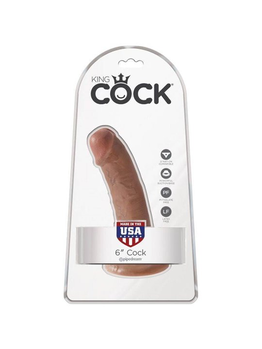 King Cock - Fallo con Ventosa Dildo Realistico Vaginale 6 Tan