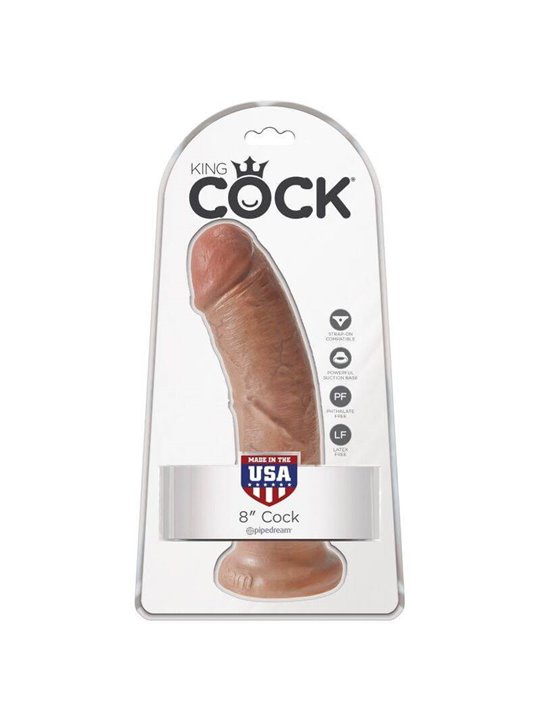 King Cock - Realistic Penis 19.5 CM Caramel